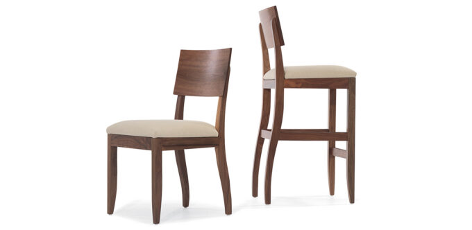 Slender Side Chair and Barstool