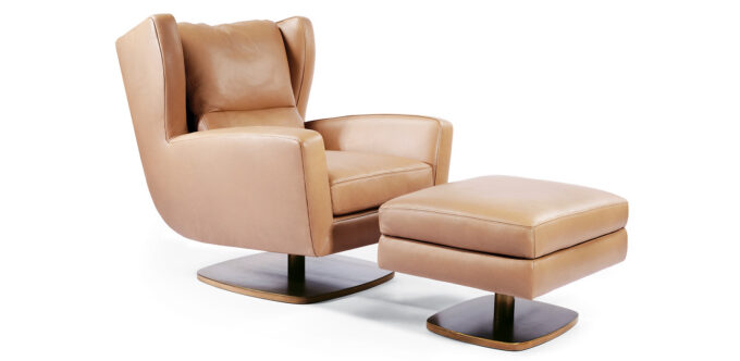 Skoop Swivel Chair and Ottoman